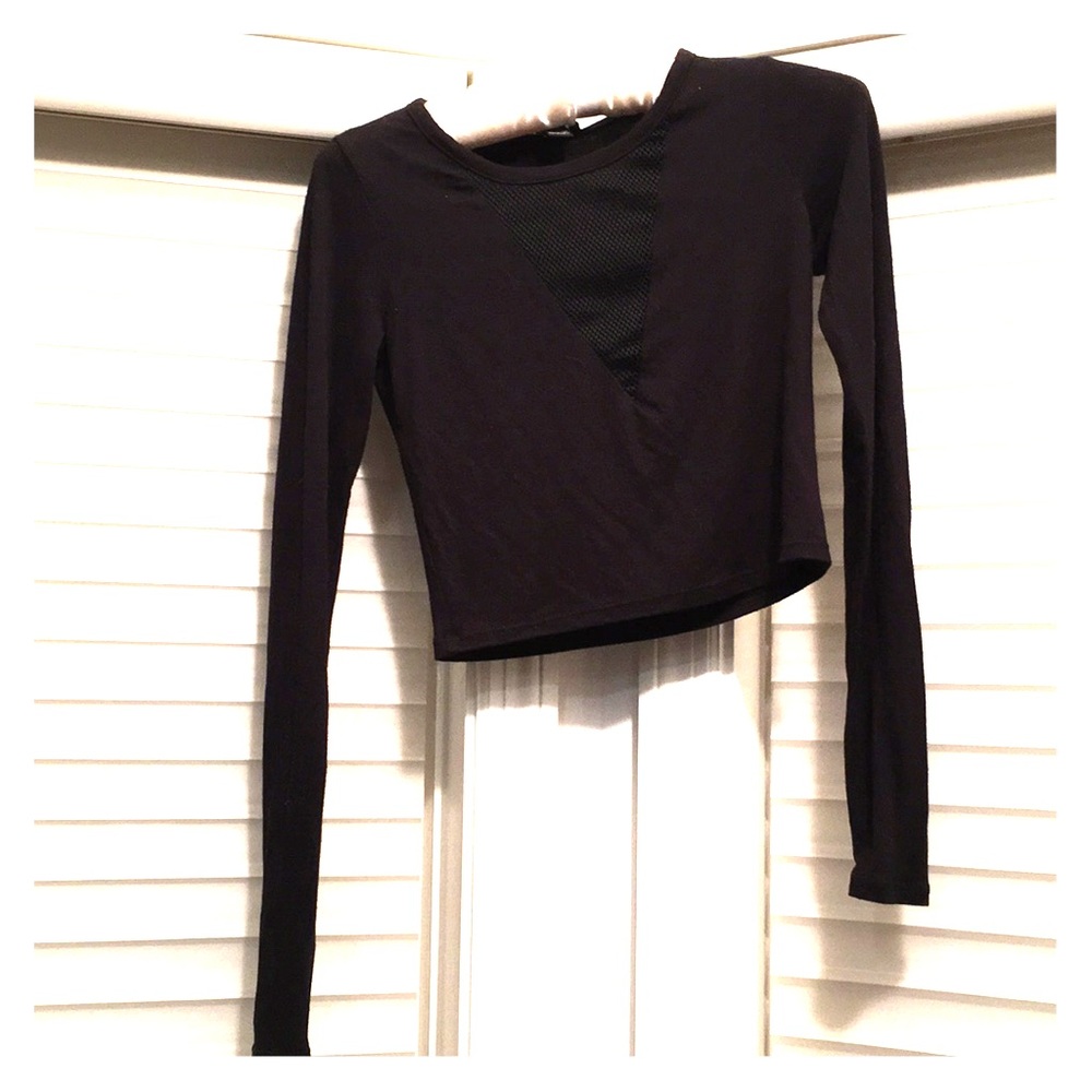 Forever 21 Mesh Insert Crop Top